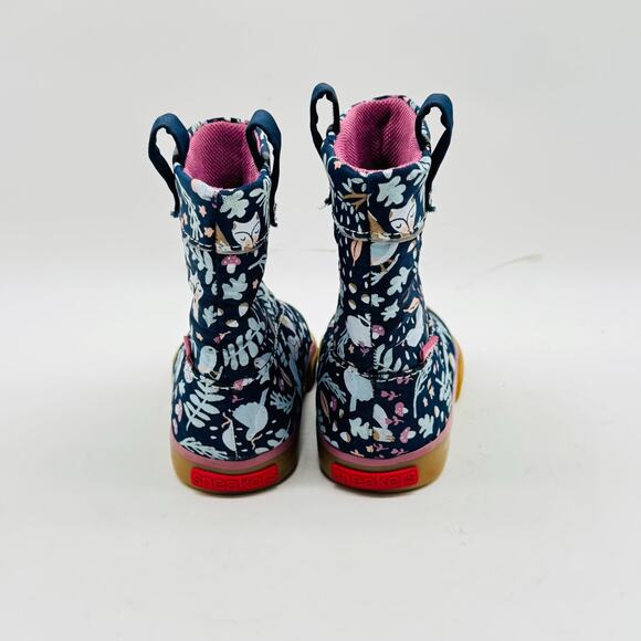 See Kai Run Girls 4c Blue Purple Animal Forest Toddler Pull On Rain Boots - Picture 5 of 10